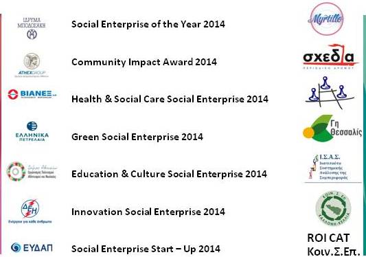 Απονεμήθηκαν τα Βραβεία Κοινωνικής Επιχειρηματικότητας  Social Business Excellence Awards 2014  σε φορείς της Κοινωνικής Οικονομίας