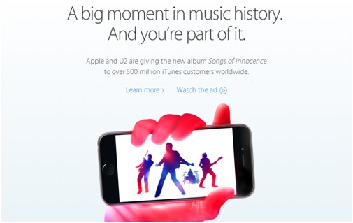 #Timeliners_ads Apple – U2: Songs of Innocence